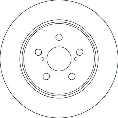 Bilde av TRW Bremseskive 274mm 10mm 5 100mm fullt ut spraylakkert DF6828 Bremseskiver, Skivebremser
