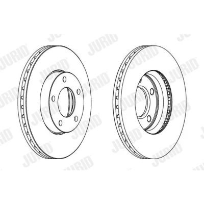 Bilde av JURID 563028JC Bremseskiver 278 25 5 114,3 ventilert belagt uten skruer MAZDA: 3 Hatchback, 5, Sedan