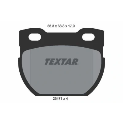 Bilde av TEXTAR 2347103 Bremseklosser ikke klargjort for slitasjeindikator LAND ROVER: Defender Pick up, SUV