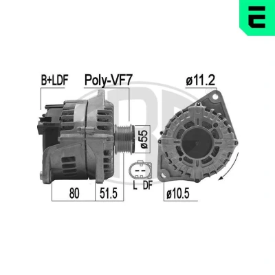 Bilde av ERA 209183A Dynamo 14V 180A FIAT: Ducato III Flatvogn lastebil / Chassis
