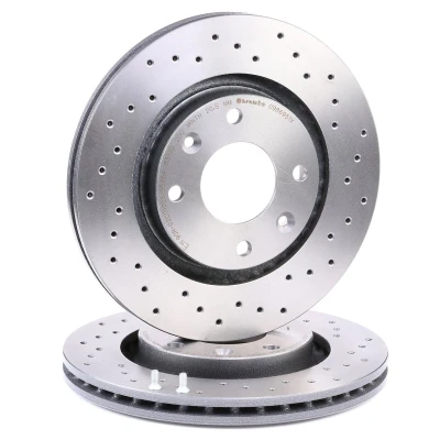 Bilde av BREMBO XTRA LINE 09.8695.1X Bremseskiver 266 22 perforert / ventilert belagt høy karbon med skruer PEUGEOT: Partner II Van, 2008 Stasjonsvogn