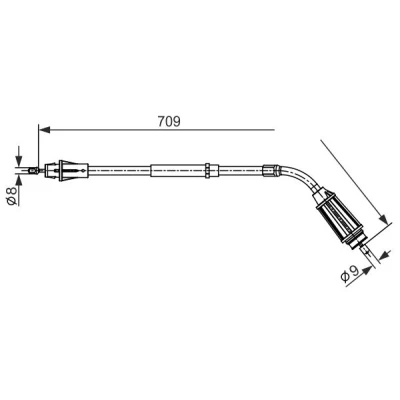 Bilde av BOSCH 1 987 482 557 Bremsekabel 709 VOLVO: S80 II