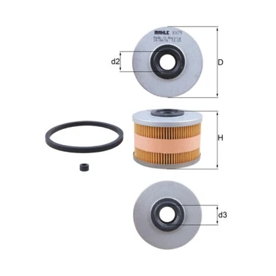 Bilde av MAHLE ORIGINAL KX 79D Drivstoffilter Filterinnsats RENAULT: Kangoo I, I Express, CLIO 2