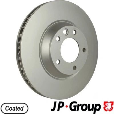 Bilde av JP GROUP 1163105180 Bremseskiver framaksel høyre 350 34 5 ventilert belagt PORSCHE: Cayenne, AUDI: Q7, VOLKSWAGEN: Touareg I