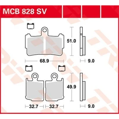 Bilde av TRW Sinter Street MCB828SV Bremseklosser