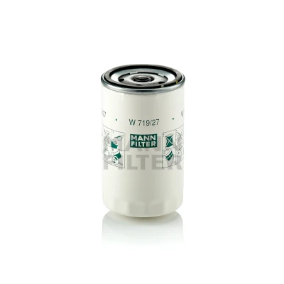 Bilde av MANN FILTER W 719/27 Oljefilter 3/4 16 UNF med en retursperreventil Påskruingsfilter FORD: Focus Mk1 Hatchback, 2, Transit Connect Van