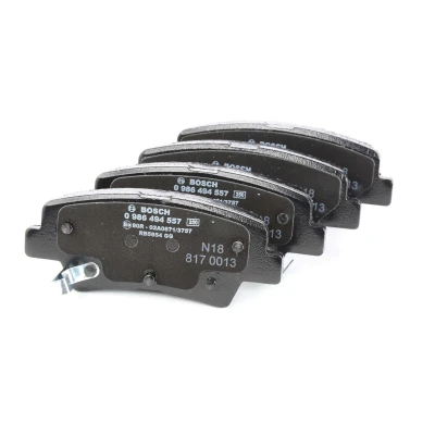 Bilde av BOSCH 0 986 494 557 Bremseklosser Low Metallic med akustisk slitasjevarsel antihyle blikk, montageanvisning KIA: cee‘d II Sportswagon, Niro