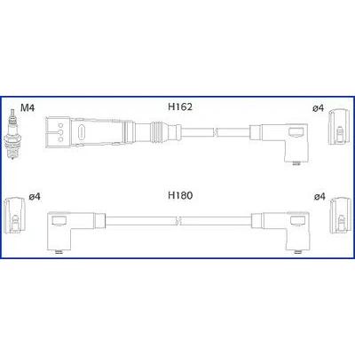 Bilde av HITACHI 134707 Pluggledninger VOLKSWAGEN: GOLF 3, 2, 3 Variant