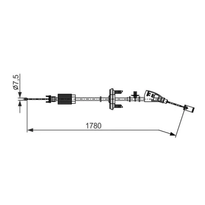 Bilde av BOSCH 1 987 482 796 Bremsekabel 1780