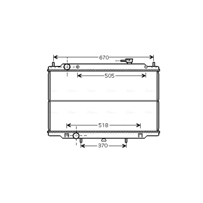 Bilde av Radiator, motorkjøling Ava quality cooling DN2302 nissan navara, pick up OE 21410 VK505, 21411 VK505