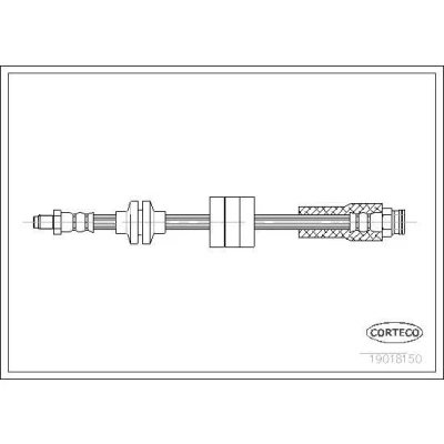 Bilde av CORTECO 19018150 Bremseslange framaksel 445
