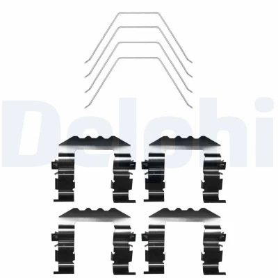 Bilde av DELPHI LX0670 Tibehørsett, skivebremse belegg HYUNDAI: Kona SUV, i40 Stasjonsvogn, CITROËN: C4 II Hatchback, KIA: Optima / K5 Sportswagon