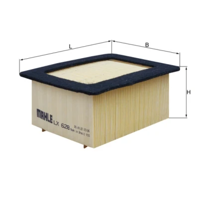 Bilde av MAHLE ORIGINAL LX 628 Luftfilter 62,5 112 145,0, 145,0 Filterinnsats