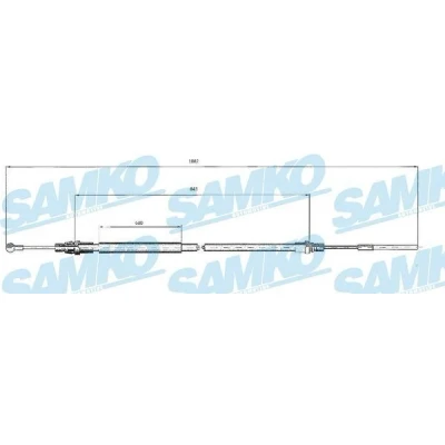 Bilde av LPR C0214B Bremsekabel 1068/840 Skivebrems PEUGEOT: 807