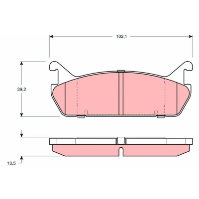 Bilde av TRW GDB887 Bremseklosser ikke klargjort for slitasjeindikator MAZDA: MX 5 I, 323 C IV Hatchback, SUZUKI: Baleno I Stasjonsvogn