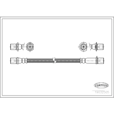Bilde av CORTECO 19032505 Bremseslange framaksel 440