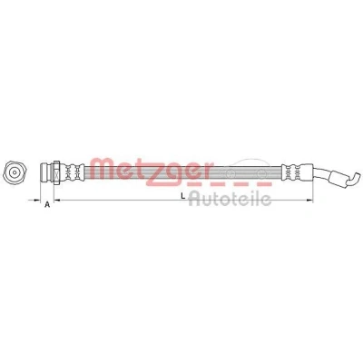 Bilde av METZGER 4110821 Bremseslange 310 M10 x 1 KIA: Sportage III