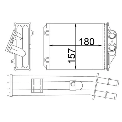 Bilde av MAHLE ORIGINAL AH 213 000S Varmeveksler FIAT: 500 C Cabrio