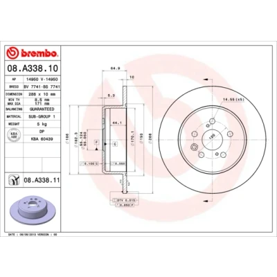 Bilde av Bremseskive, Bakaksel, toyota avensis, avensis kombi, liftback, 4243120430