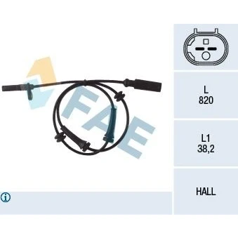 Bilde av SNR ASB158.04 ABS sensor aktiv 820