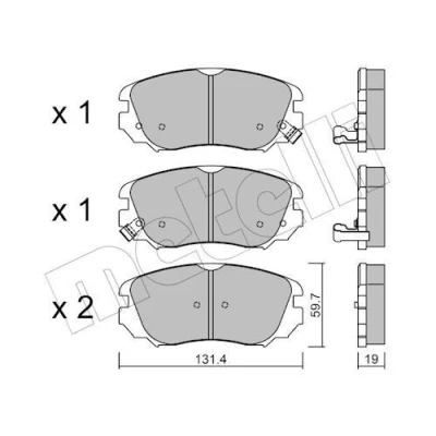 Bilde av Bremseklosser sett METELLI 22 0841 0
