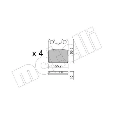 Bilde av METELLI 22 1326 0 Bremseklosser ekskl. slitasjevarselkontakt ALFA ROMEO: Stelvio, Giulia Sedan, MASERATI: GHIBLI 3