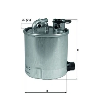 Bilde av MAHLE ORIGINAL KL 440/23 Drivstoffilter ledningsfilter 10 10,0 NISSAN: Qashqai / Qashqai+2 I, X Trail, NV200 Varebil Stasjonsvogn