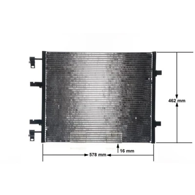Bilde av MAHLE ORIGINAL AC 708 000S Kondensator uten tørker 16 15,5 537 OPEL: Vivaro A Combi