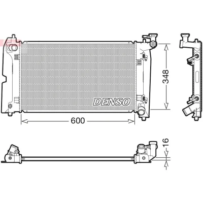 Bilde av DENSO DRM50111 Radiator 599 353 16 TOYOTA: Avensis II Station Wagon, I Stasjonsvogn, Corolla IX Hatchback