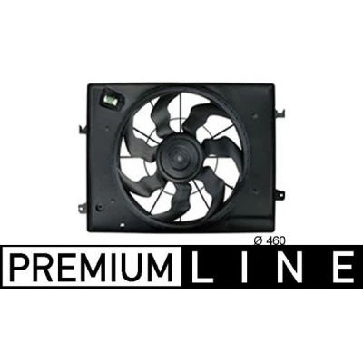 Bilde av MAHLE ORIGINAL CFF 256 000P Kjølevifte 460mm 12V 250W med kjølerøufteramme (kant) integrert regulator
