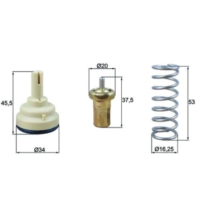 Bilde av MAHLE ORIGINAL TX 181 105D Termostat 105 34 med tetning VOLKSWAGEN: Tiguan I, Passat B6 Sedan, Golf Plus / Crossgolf