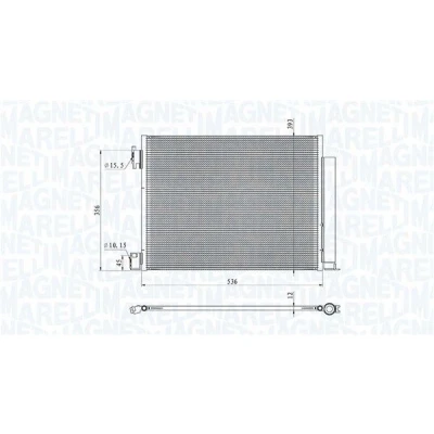 Bilde av MAGNETI MARELLI 350203101500 Kondensator med tørker 524x400x12 400 524 12