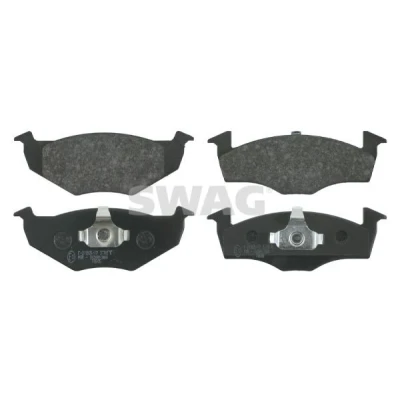 Bilde av SWAG 30 91 6044 Bremseklosser framaksel ekskl. slitasjevarselkontakt med kolbleklips VOLKSWAGEN: Polo IV Hatchback, III SKODA: Fabia 2