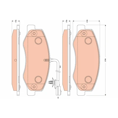 Bilde av TRW COTEC GDB1885 Bremseklosser inkl. slitasjevarselkontakt RENAULT: MASTER 3 Kasten, 3, OPEL: Movano B Van