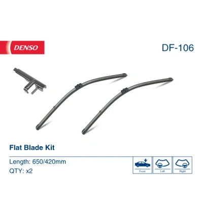Bilde av Vindusvisker Denso Flat DF 106 Rammeløs FORD: FOCUS 2 Kombi, 2, Cabriolet, PEUGEOT: 207 Hatchback, CC