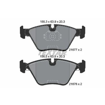 Bilde av TEXTAR 2167703 Bremseklosser klargjort for slitasjeindikator BMW: 5 Touring, Sedan