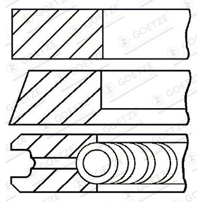 Bilde av GOETZE ENGINE 08 145100 10 Stempelringsett 65