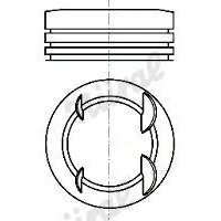 Bilde av NÜRAL 87 450400 10 Motorstempel 72,2 for trapesstempelstang