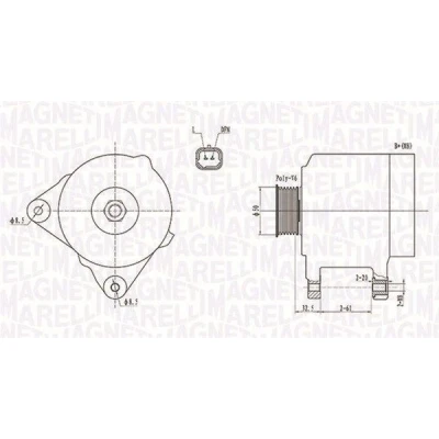 Bilde av MAGNETI MARELLI 063731824010 Dynamo 12V 150A OPEL: Vivaro A Van, Flatvogn lastebil / Chassis, NISSAN: Primastar Minibuss, Van