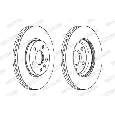 Bilde av FERODO PREMIER DDF1869C Bremseskiver 276 26 5 ventilert belagt med skruer OPEL: Astra J Sports Tourer, Hatchback