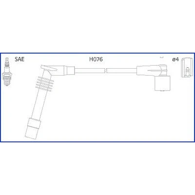 Bilde av HITACHI 134251 Pluggledninger OPEL: Omega B Sedan, Vectra Sedan