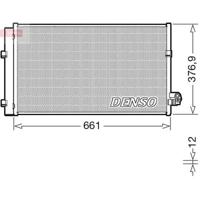 Bilde av DENSO DCN05106 Kondensator med tørker R 134a