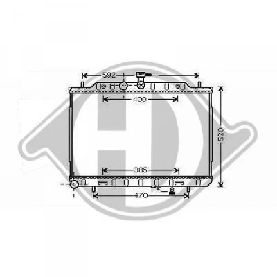 Bilde av DIEDERICHS DCM1863 Radiator Aluminium 450 690 27 Climate NISSAN: X Trail