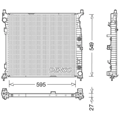 Bilde av DENSO DRM17055 Radiator 595 575 27