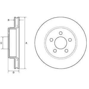Bilde av DELPHI BG4642 Bremseskiver 302 28 5 ventilert oljet ubehandlet uten hjullager, ABS sensorring JEEP: Compass, DODGE: Nitro SUV