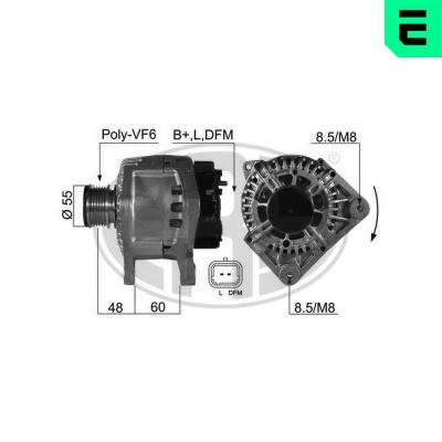 Bilde av ERA 210394A Dynamo 14V 110A NISSAN: Qashqai / Qashqai+2 I, Note NV200 Varebil Stasjonsvogn, RENAULT: Kangoo I Express, MEGANE 2 Kombi, CLIO