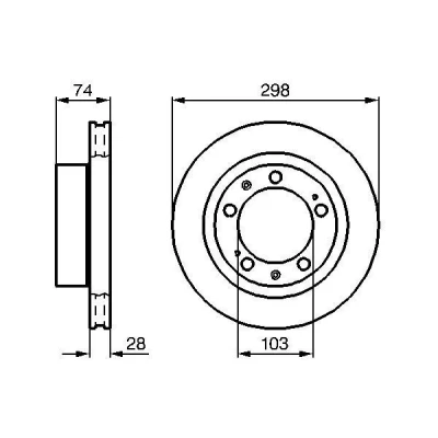 Bilde av BOSCH 0 986 478 418 Bremseskiver 298 28 5 130 ventilert, innvendig ventilert oljet høy karbon PORSCHE: 944 Coupé, 968 Coupé