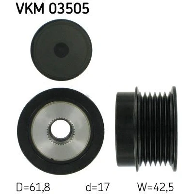 Bilde av SKF VKM 03505 Frihjul Dynamo 42,5 OPEL: Vectra C Caravan, Zafira B, SAAB: 9 3 Stasjonsvogn
