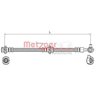 Bilde av METZGER 4110132 Bremseslange 505 M10 X 1 NISSAN: Trail