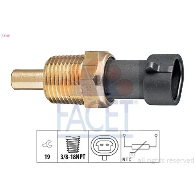 Bilde av FACET 7.3129 Oljetrykksgiver 3/8 18NPT Made in Italy OE Equivalent LANCIA: DELTA 1